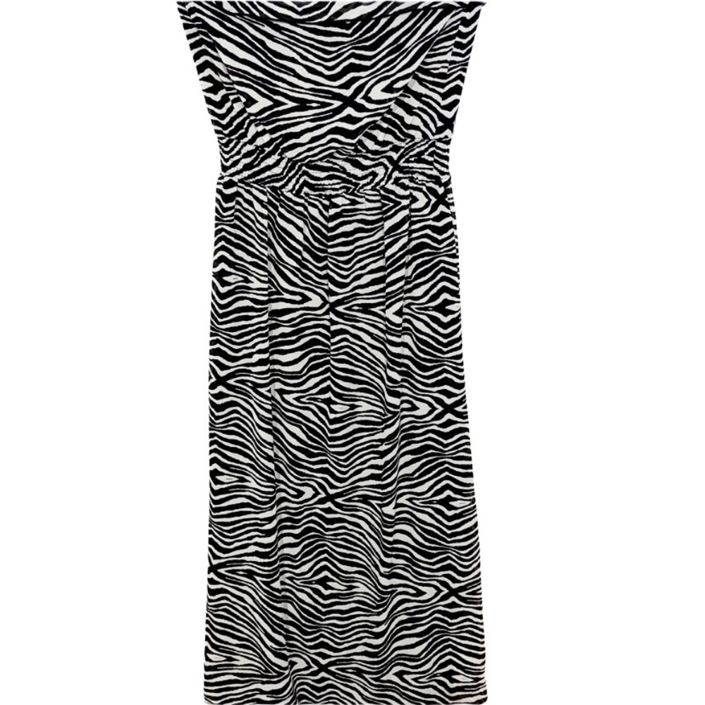 No Strings Attached Black & White Zebra Dress Sz M - image 3